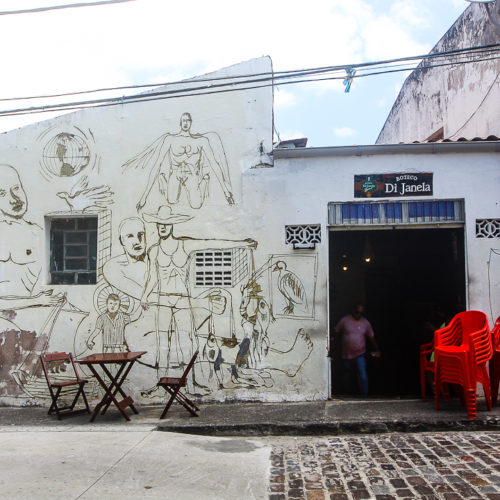 nº3 - Mural assinado pelo artista plástico baiano Bel Borba.
Restaurante Di Janela. Foto: Amanda Oliveira.