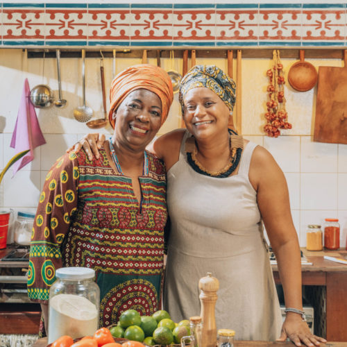 Websérie Donas do Sabor. Ana Célia (Zanzibar) e Déa Nascimento (Solar Gastronomia). Foto Luisa Calmon.